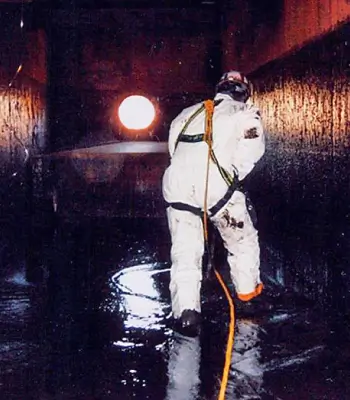 Industrial tank cleaning