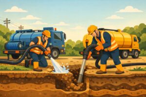 Line Jetting and Vacuum Excavation