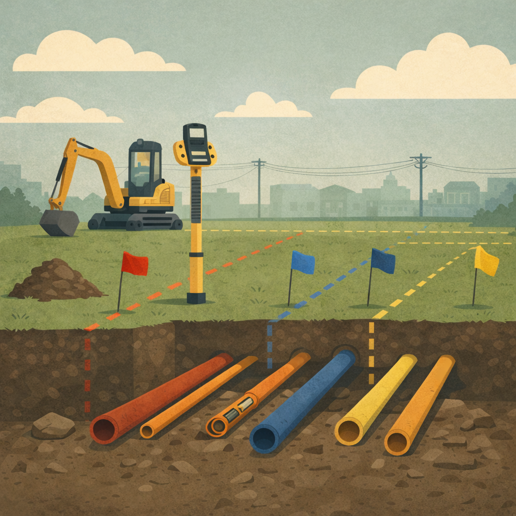 Utility lines beneath the surface